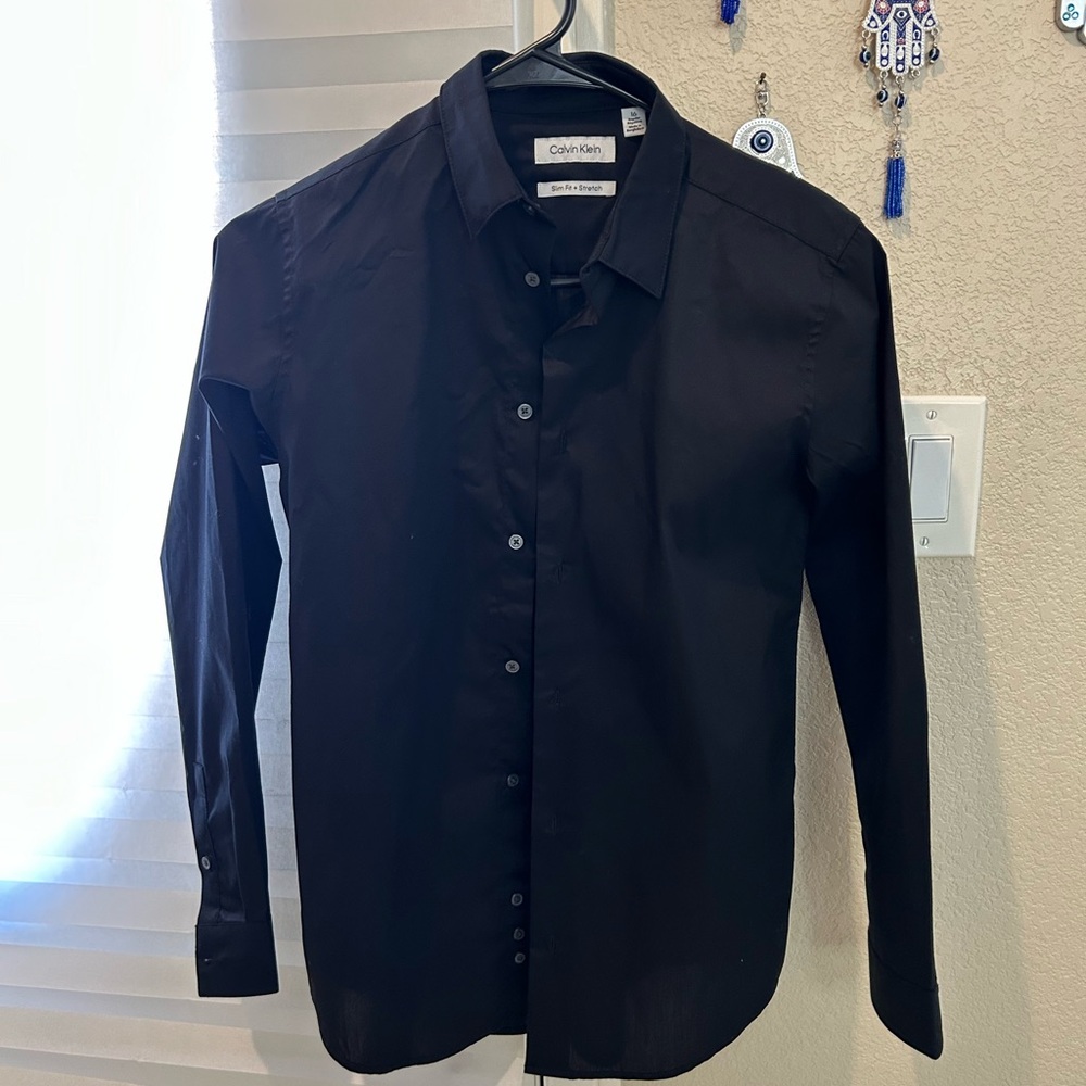 Calvin Klein Black Dress Shirt for Formal Occasions